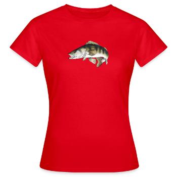 pike-perch - T-shirt Femme - rouge - Devant - AI Model Female 172 dark (172cm)