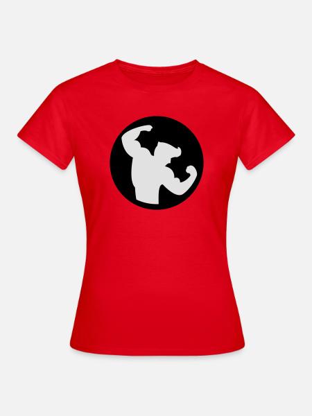 Bodybuilding Muskelprotz 2farbig - Frauen T-Shirt - Rot