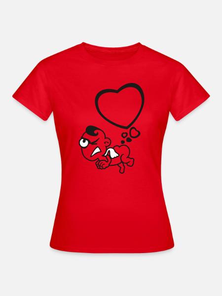 Engel Herzen pupsen 2c - Frauen T-Shirt - Rot
