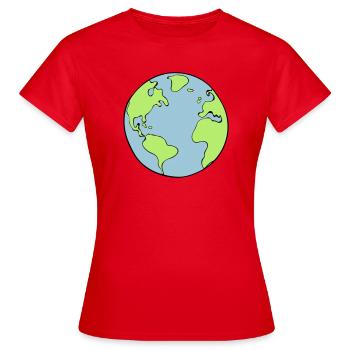 terre - T-shirt Femme - rouge - Devant - AI Model Female 172 dark (172cm)