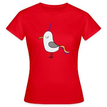 funny animals - Women's T-Shirt - red - Front - AI Model Female 172 dark (172cm)