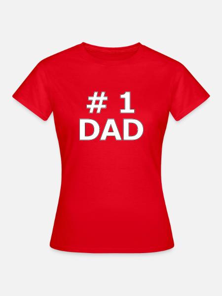 No. 1 dad - Frauen T-Shirt - Rot