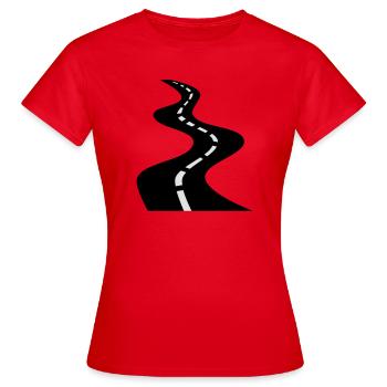 Straße - Frauen T-Shirt - Rot - Vorne - AI Model Female 172 dark (172cm)