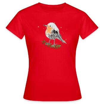 Robin - Women's T-Shirt - red - Front - AI Model Female 172 dark (172cm)