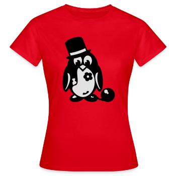 baccalauréat pingouin - T-shirt Femme - rouge - Devant - AI Model Female 172 dark (172cm)