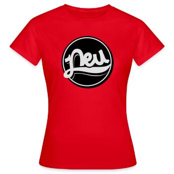 Nouveau bouton - T-shirt Femme - rouge - Devant - AI Model Female 172 dark (172cm)