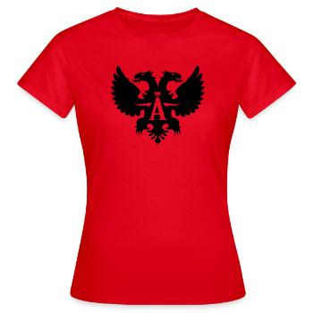 Albaner | Albanien | Kosovo | Shqiptar | Kosova - Frauen T-Shirt - Rot - Vorne - AI Model Female 172 dark (172cm)