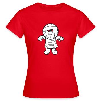 Kindershirt Mumie Shirtmotiv eingewickelte Mumie - Frauen T-Shirt - Rot - Vorne - AI Model Female 172 dark (172cm)