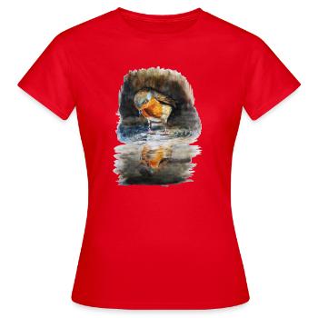 robin - Women's T-Shirt - red - Front - AI Model Female 172 dark (172cm)