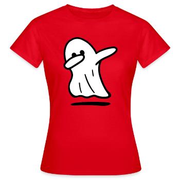 Geist / Lustiger Geist / Halloween / Dabbing-Geist - Frauen T-Shirt - Rot - Vorne - AI Model Female 172 dark (172cm)