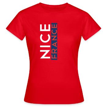 Nizza Frankreich Nice France - Frauen T-Shirt - Rot - Vorne - AI Model Female 172 dark (172cm)