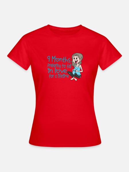 Schwangerschaft Schwanger Baby - Frauen T-Shirt - Rot