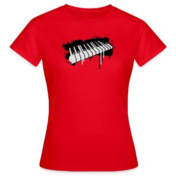 Un graffiti clavier - T-shirt Femme - rouge - Devant - AI Model Female 172 dark (172cm)