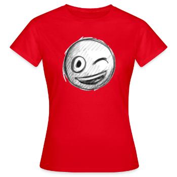 Emoji Kuss Herz Liebe Emoji - Frauen T-Shirt - Rot - Vorne - AI Model Female 172 dark (172cm)