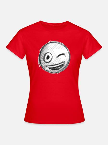 Emoji Kuss Herz Liebe Emoji - Frauen T-Shirt - Rot