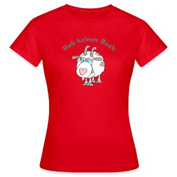 Kein Bock - Frauen T-Shirt - Rot - Vorne - AI Model Female 172 dark (172cm)