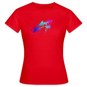 UNIQUE - Women's T-Shirt - red - Front - AI Model Female 172 dark (172cm)