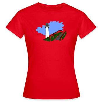 lighthouse - Women's T-Shirt - red - Front - AI Model Female 172 dark (172cm)