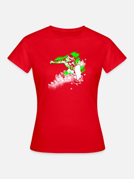 Snowboarder - Frauen T-Shirt - Rot