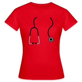 doctor stethoscope - Women's T-Shirt - red - Front - AI Model Female 172 dark (172cm)