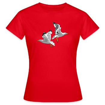 moewe vogel urlaub - Frauen T-Shirt - Rot - Vorne - AI Model Female 172 dark (172cm)