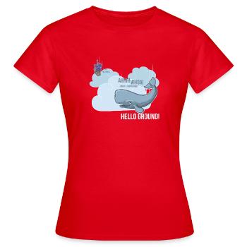 Whale & Petunia - T-shirt Femme - rouge - Devant - AI Model Female 172 dark (172cm)