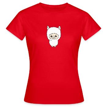 Lama - Women's T-Shirt - red - Front - AI Model Female 172 dark (172cm)