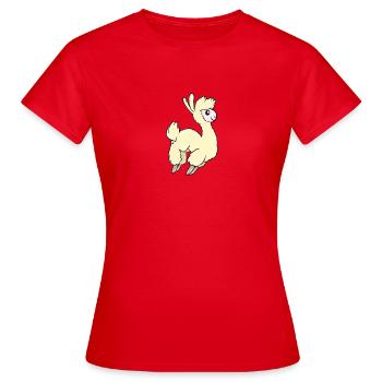 lama - Women's T-Shirt - red - Front - AI Model Female 172 dark (172cm)