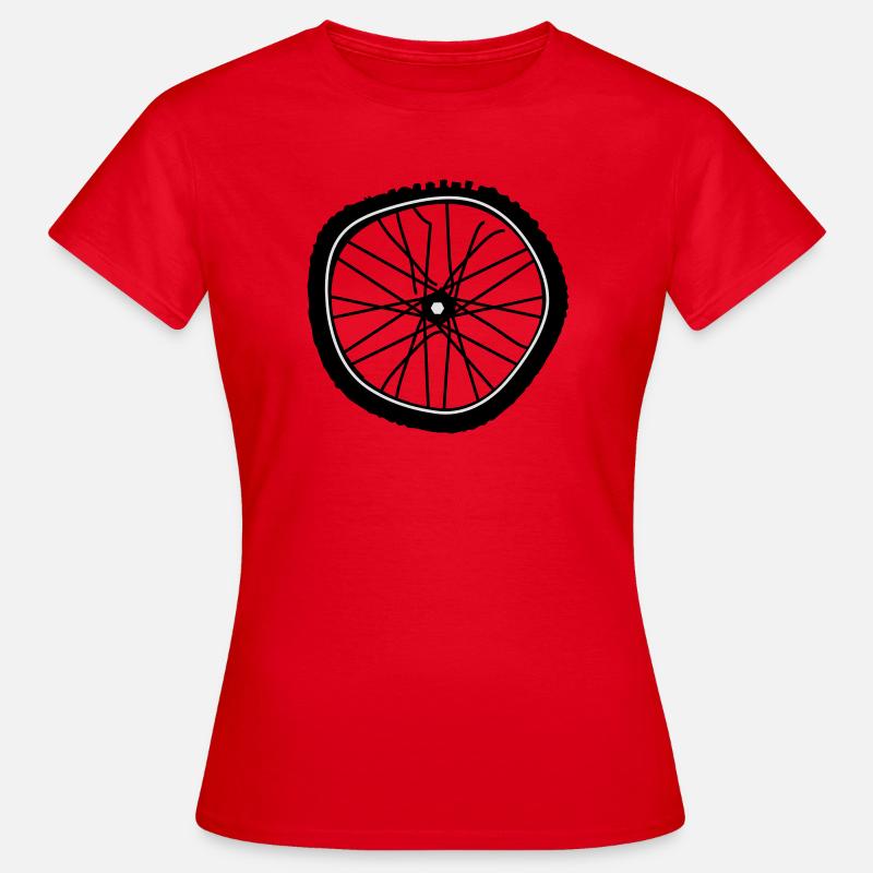 A broken bicycle tire - Women's T-Shirt - red