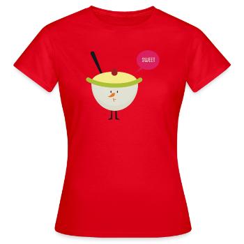 Sweet - Women's T-Shirt - red - Front - AI Model Female 172 dark (172cm)