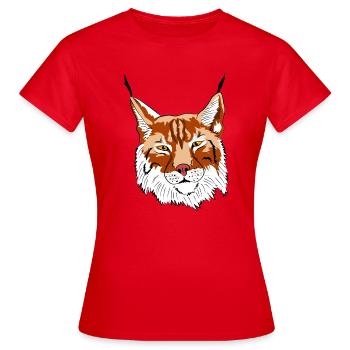 lynx - T-shirt Femme - rouge - Devant - AI Model Female 172 dark (172cm)