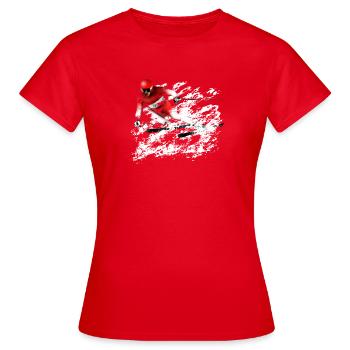 ski Slalom - T-shirt Femme - rouge - Devant - AI Model Female 172 dark (172cm)