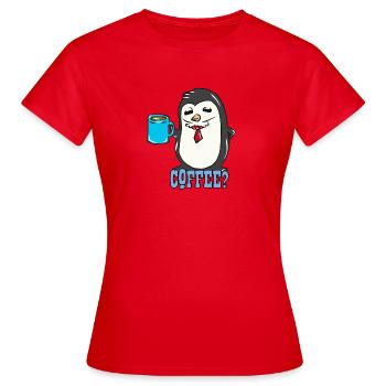 manchot - T-shirt Femme - rouge - Devant - AI Model Female 172 dark (172cm)