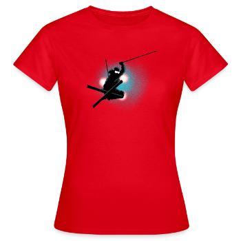 freestyle ski - T-shirt Femme - rouge - Devant - AI Model Female 172 dark (172cm)