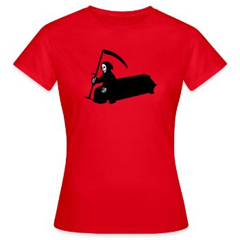 sarg sense halloween - Frauen T-Shirt - Rot - Vorne - AI Model Female 172 dark (172cm)