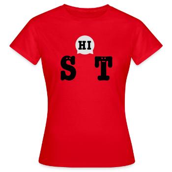 shit - T-shirt Femme - rouge - Devant - AI Model Female 172 dark (172cm)