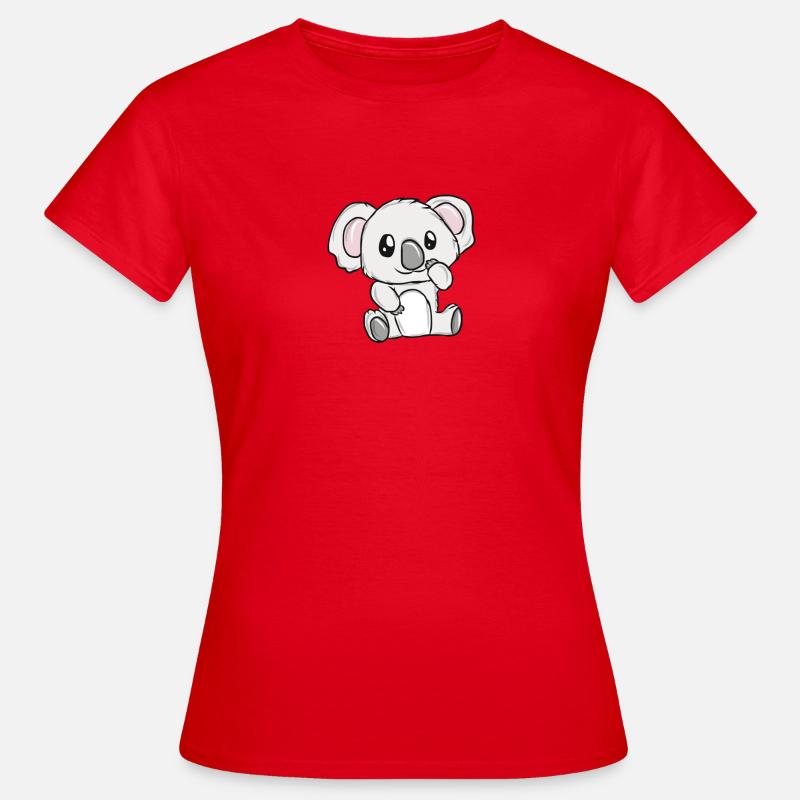 Lille Koala-krammehelt - Dame-T-shirt - rød