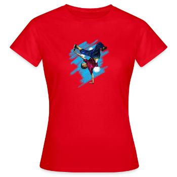 Dynamischer Streetdance Akrobatik-Design - Frauen T-Shirt - Rot - Vorne - AI Model Female 172 dark (172cm)