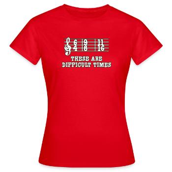Musique classique - T-shirt Femme - rouge - Devant - AI Model Female 172 dark (172cm)