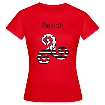 Britain - Women's T-Shirt - red - Front - AI Model Female 172 dark (172cm)