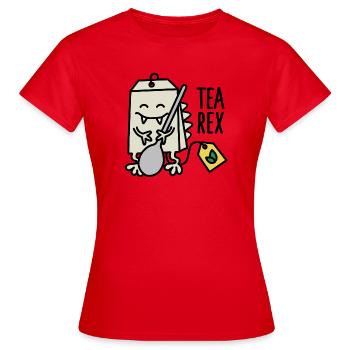 Tea Rex ( T-rex ) - Women's T-Shirt - red - Front - AI Model Female 172 dark (172cm)