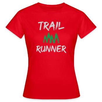 Trail Runner - Frauen T-Shirt - Rot - Vorne - AI Model Female 172 dark (172cm)