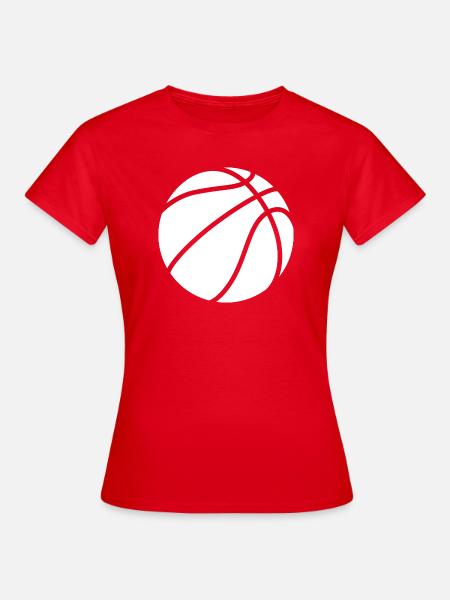 Basketball Logo weiß - Frauen T-Shirt - Rot