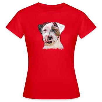 Terrier - T-shirt Femme - rouge - Devant - AI Model Female 172 dark (172cm)