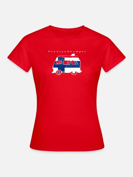 Finnland Camper - Frauen T-Shirt - Rot
