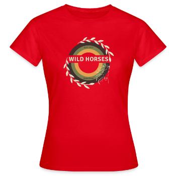 Chevaux sauvages - T-shirt Femme - rouge - Devant - AI Model Female 172 dark (172cm)