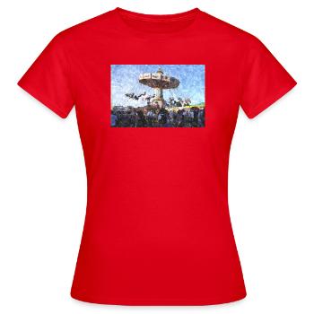 Festival folklorique de Straubing - T-shirt Femme - rouge - Devant - AI Model Female 172 dark (172cm)