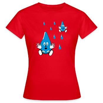 Petits amis goutte d’eau - T-shirt Femme - rouge - Devant - AI Model Female 172 dark (172cm)