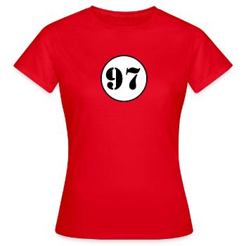 NUMÉRO 97 quatre-vingt dix sept cadeau d'anniversaire - T-shirt Femme - rouge - Devant - AI Model Female 172 dark (172cm)