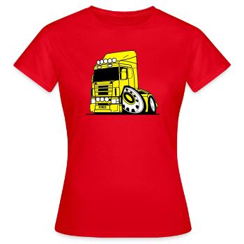 Camion V8 Vabis - T-shirt Femme - rouge - Devant - AI Model Female 172 dark (172cm)